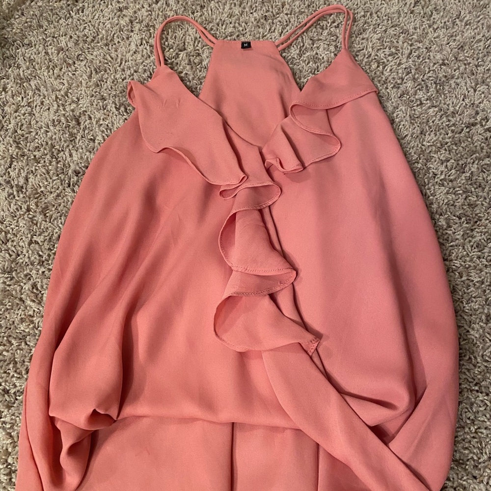 pink flowy tanktop